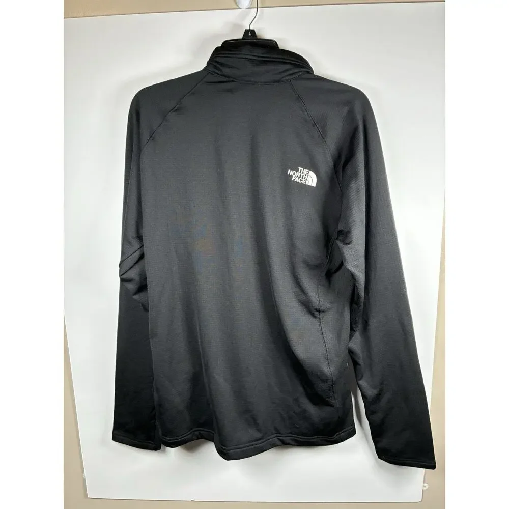 The North Face Mens M NWT Mountain Peaks Quarter Zip Fleece Black BMC Logo
